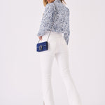 Etch Denim Trucker Jacket – Dark Blue - JMOJO - Women's Printed Cropped Denim Jackets