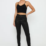 Evora Coated Denim Stretch Skinny Jeans - Black - JMOJO - Women's Skinny Jeans