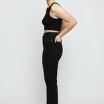 Evora High Rise Slim Straight Leg Jeans - Black - JMOJO - Women's Straight Leg Jeans