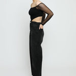 Evora High Waisted Stretch Relaxed Straight Leg Jeans - Black Wash - JMOJO - Women's Straight Leg Jeans