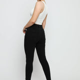 Evora Stretch Denim High Rise Skinny Jeans - Black - JMOJO - Women's Skinny Jeans