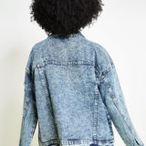 Flint Oversized Denim Jacket – Light Blue - JMOJO - Women's Oversize denim Jacket