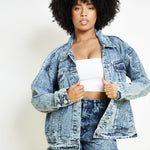 Flint Oversized Denim Jacket – Light Blue - JMOJO - Women's Oversize denim Jacket