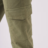 Floressa Tapered Cargo Jogger Jeans - Olive Green - JMOJO - Women's Cargo Denim Trouser