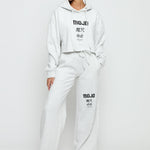 GREY MARL MOJO WIDE LEG JOGGER - JMOJO - Women's Wide Leg Joggers