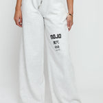 GREY MARL MOJO WIDE LEG JOGGER - JMOJO - Women's Wide Leg Joggers
