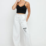 GREY MARL MOJO WIDE LEG JOGGER - JMOJO - Women's Wide Leg Joggers