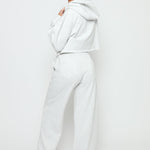 GREY MARL MOJO WIDE LEG JOGGER - JMOJO - Women's Wide Leg Joggers