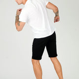 HADSON Stretch Slim Fit Chino Shorts - Black - JMOJO - Men's Chino Shorts