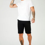 HADSON Stretch Slim Fit Chino Shorts - Black - JMOJO - Men's Chino Shorts