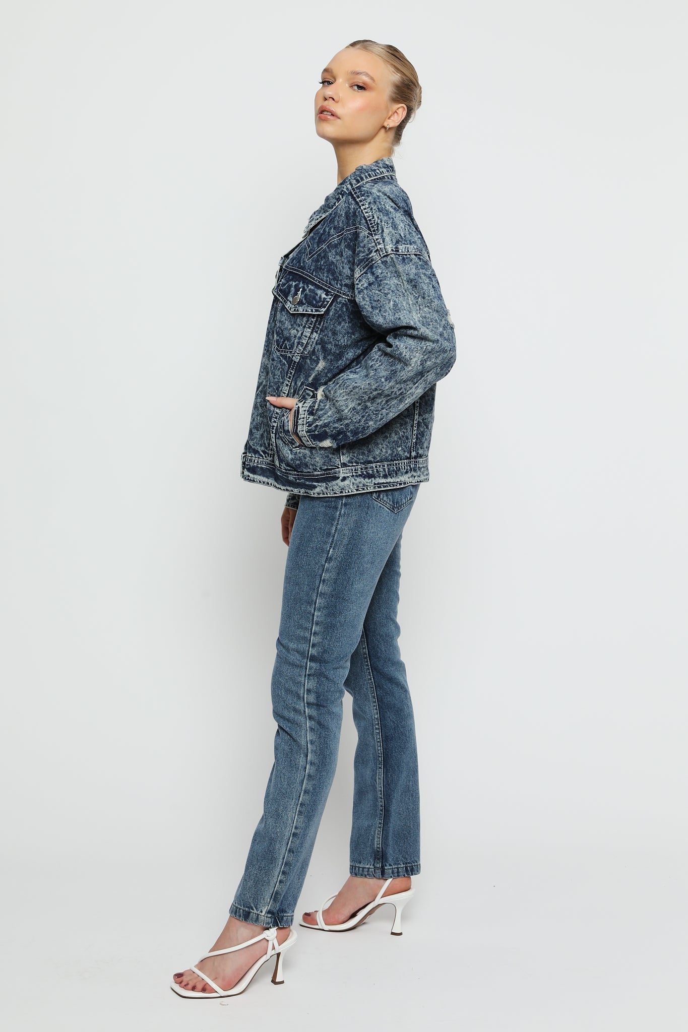 Harbor Oversized Denim Jacket – Blue - JMOJO - Women's Oversize denim Jacket