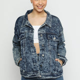 Harbor Oversized Denim Jacket – Blue - JMOJO - Women's Oversize denim Jacket