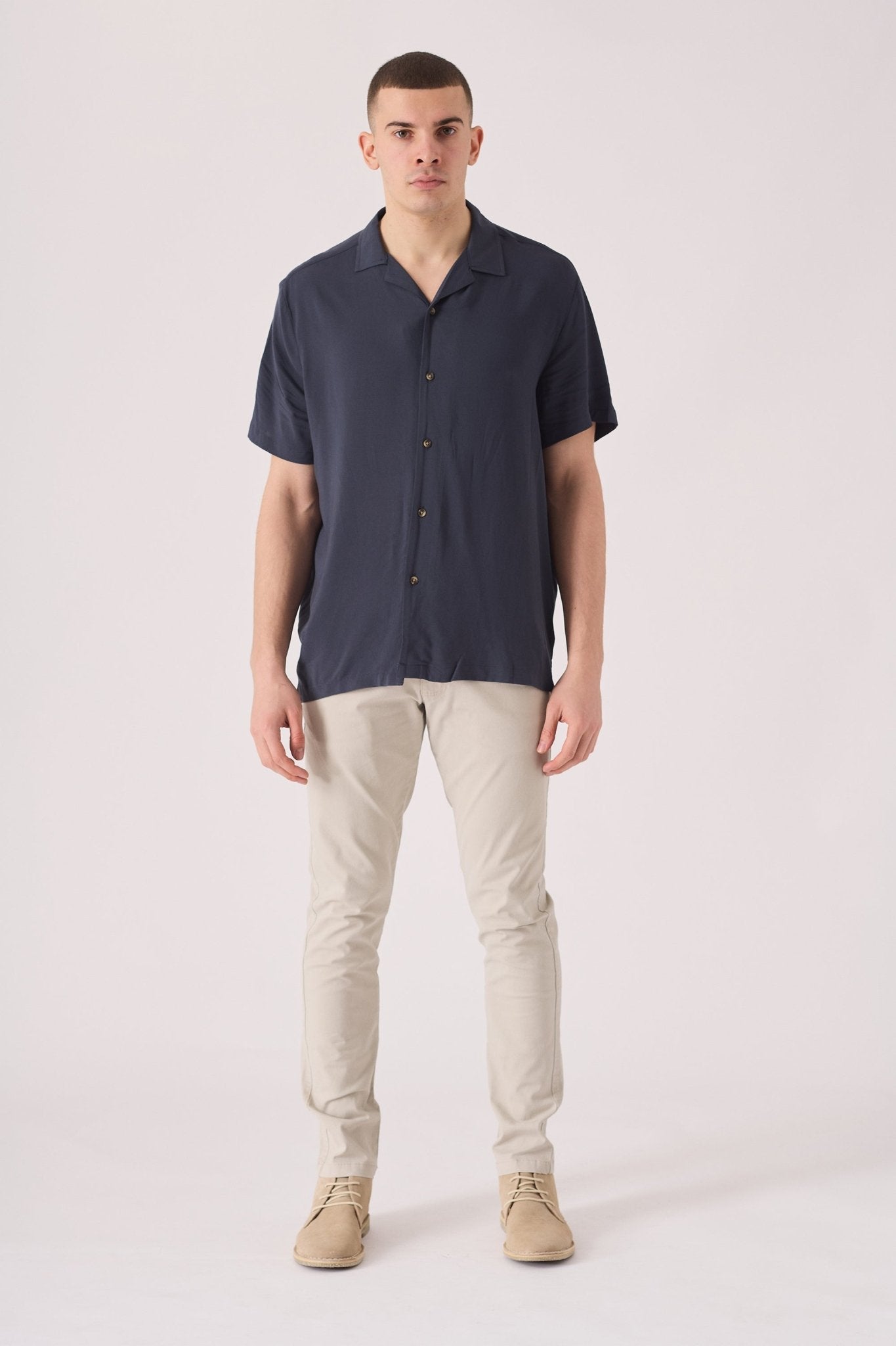 HARLOW Stretch Slim Fit Chino Pants - Cream - JMOJO - Men's Chino Trousers