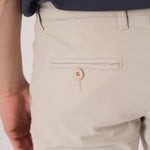 HARLOW Stretch Slim Fit Chino Pants - Cream - JMOJO - Men's Chino Trousers