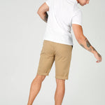 HARWICK Stretch Slim Fit Chino Shorts - Stone Brown - JMOJO - Men's Chino Shorts