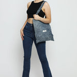 JMOJO DENIM BLUE ACID WASH TOTE BAG - JMOJO - Tote Bags