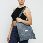 JMOJO DENIM BLUE ACID WASH TOTE BAG - JMOJO - Tote Bags