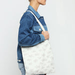 JMOJO DENIM FLORAL PRINTED TOTE BAG - JMOJO - Tote Bags