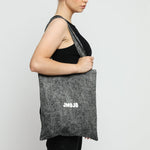 JMOJO DENIM GREY ACID WASH TOTE BAG - JMOJO - Tote Bags