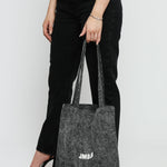 JMOJO DENIM GREY ACID WASH TOTE BAG - JMOJO - Tote Bags
