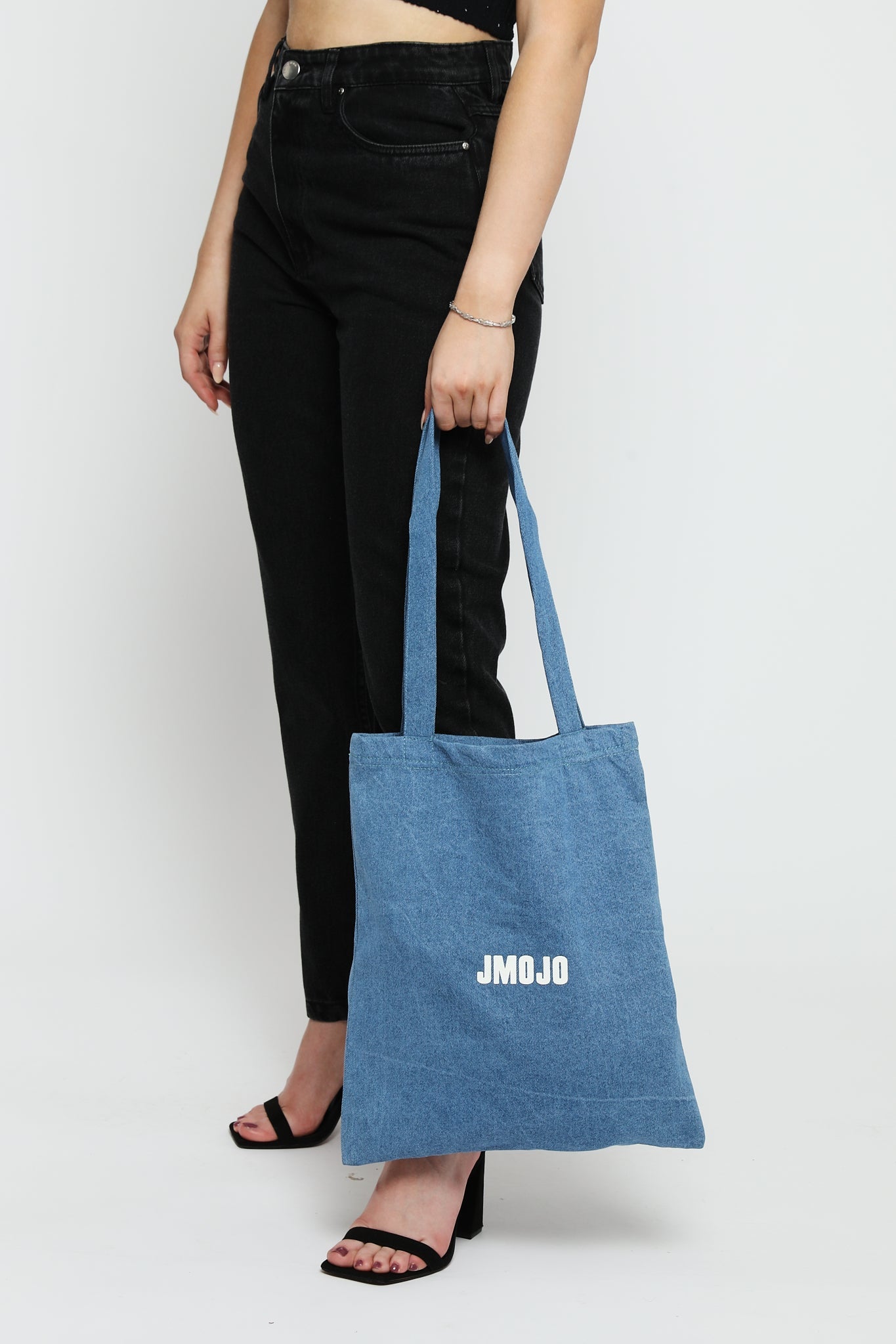 JMOJO DENIM LIGHT WASH TOTE BAG - JMOJO - Tote Bags