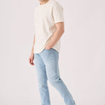 light blue slim fit stretch denim jeans back pocket detail