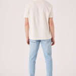 light blue stretch jeans close up stonewash fabric detail
