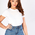 Lila Turn - Up Denim Shorts – Mid Blue Wash - JMOJO - Women's Denim Shorts