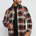 LUMBERJACK FLANNEL CHECK SHIRT - RED - JMOJO - Men's Check Shirts