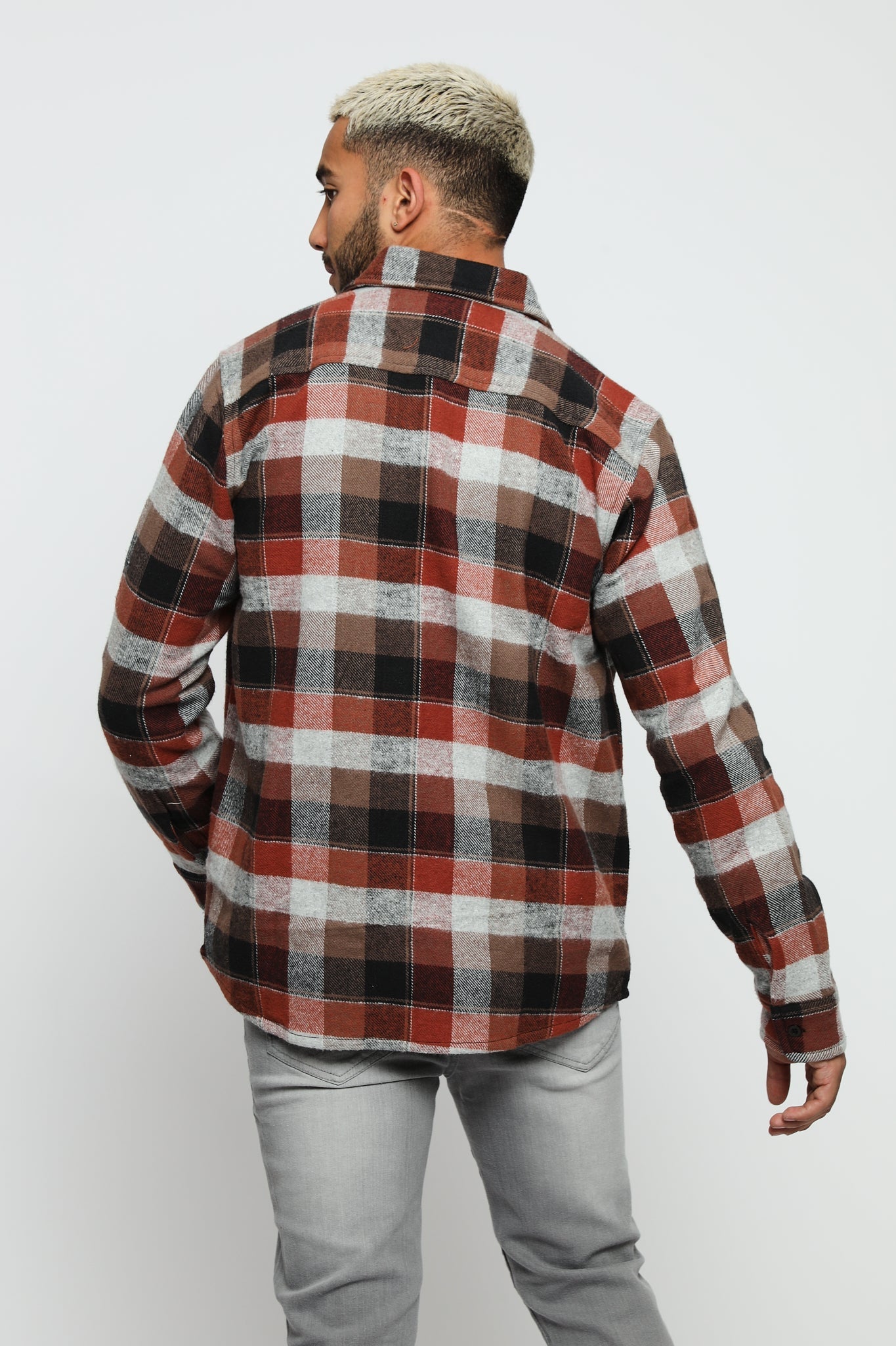 LUMBERJACK FLANNEL CHECK SHIRT - RED - JMOJO - Men's Check Shirts