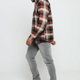 LUMBERJACK FLANNEL CHECK SHIRT - RED - JMOJO - Men's Check Shirts