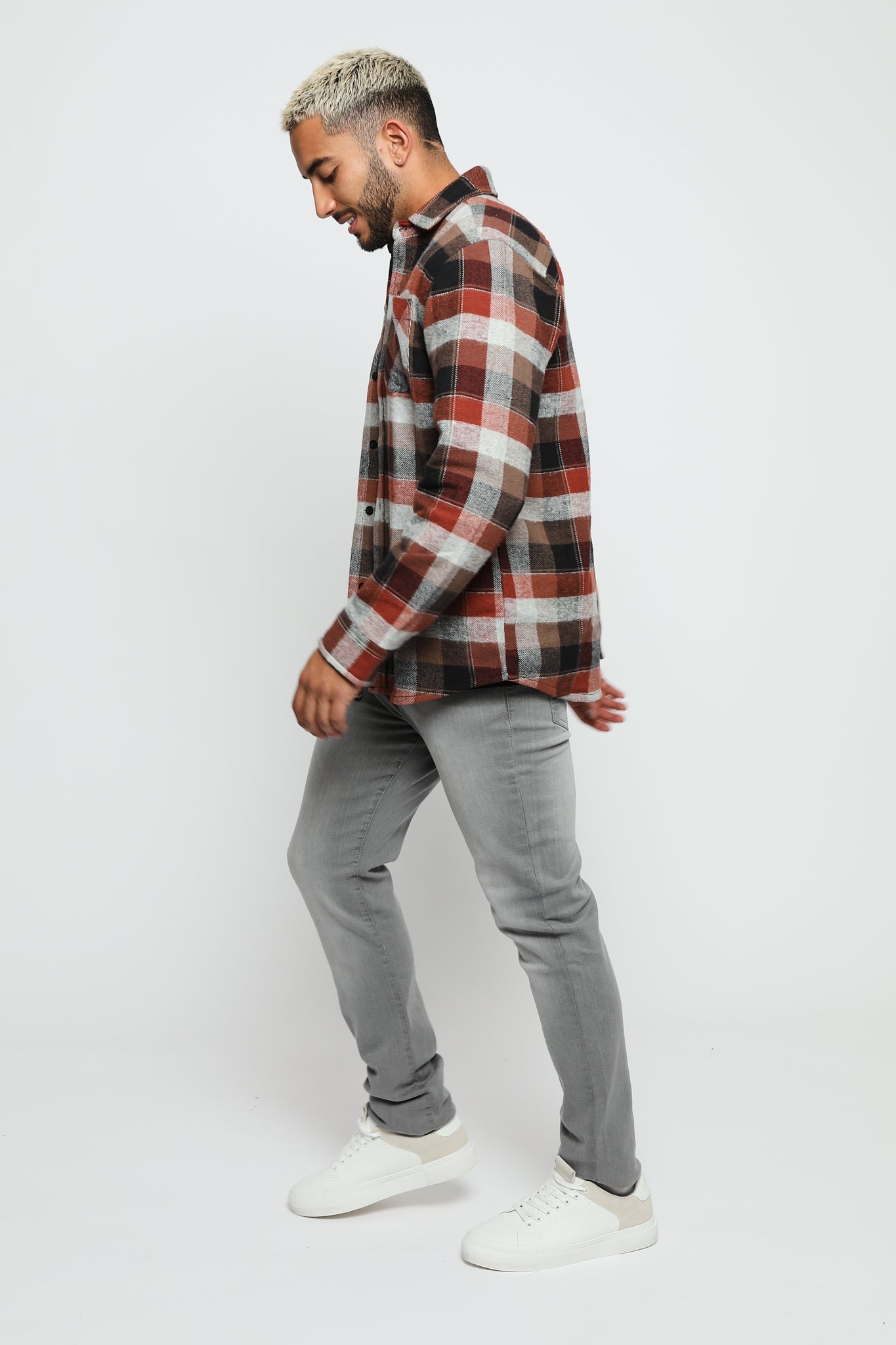 LUMBERJACK FLANNEL CHECK SHIRT - RED - JMOJO - Men's Check Shirts