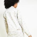 Marble Printed Denim Jacket – Tones of Grey - JMOJO - Women's Printed Denim Jackets
