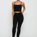 Mirae Bubble Effect Crop Top – Black - JMOJO - Women's Athleisure Crop Top