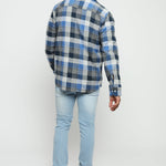 PLAID FLANNEL CHECK SHIRT - TONES OF BLUE - JMOJO - Men's Check Shirts