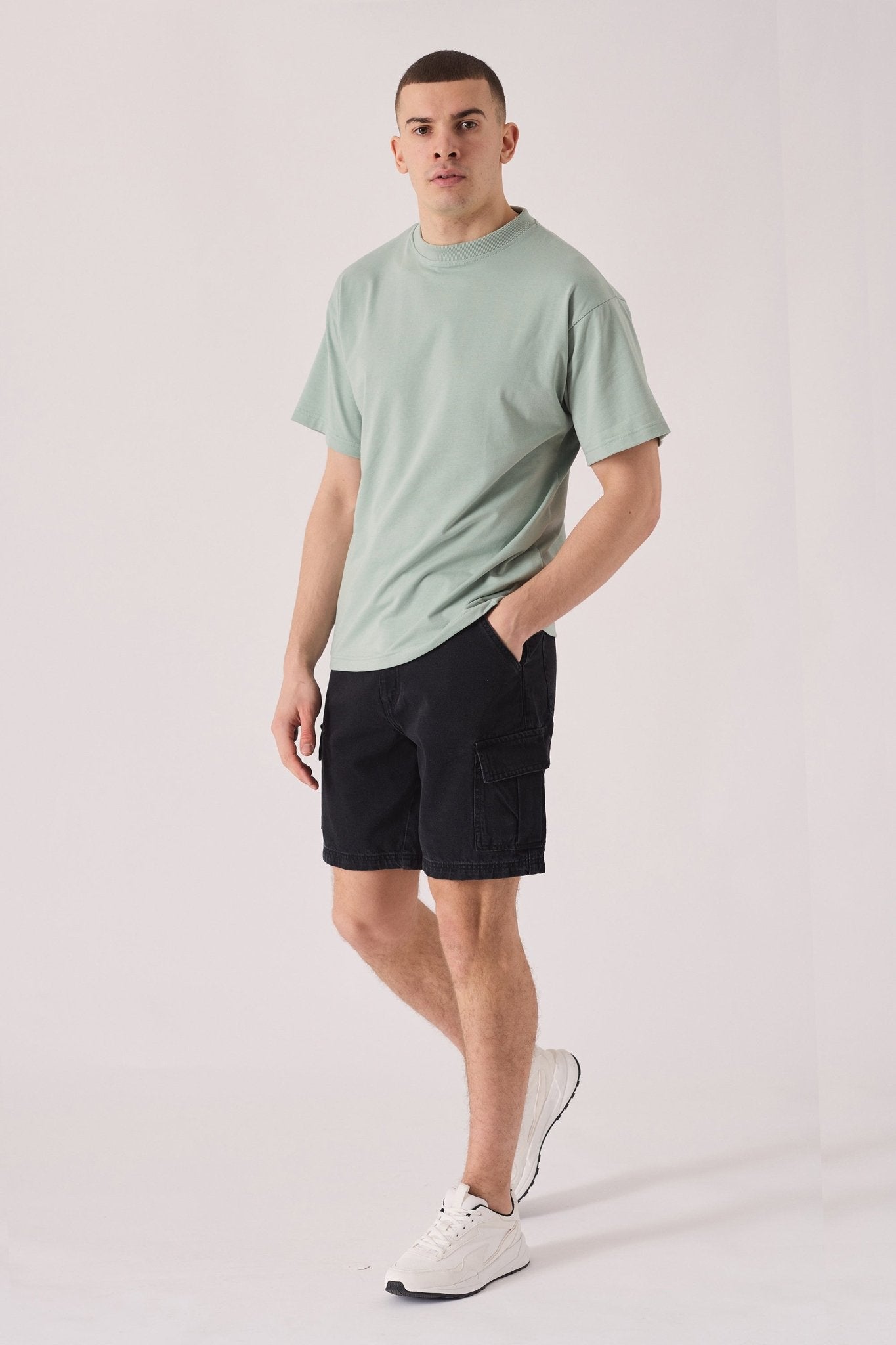 PREMIUM ESSENTIAL STRETCH T - SHIRT - MINT GREEN - JMOJO - Men's T-Shirt