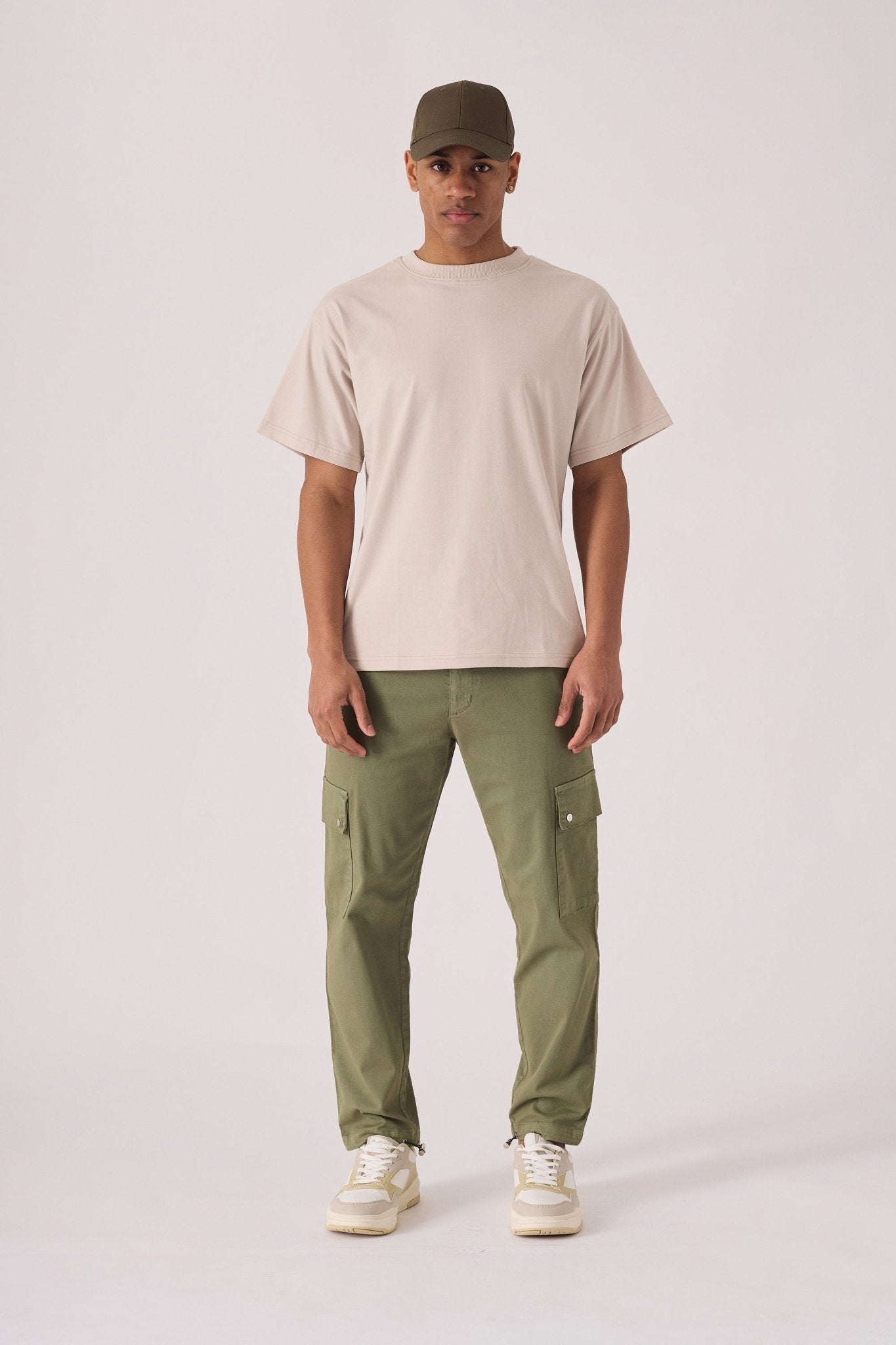 PREMIUM ESSENTIAL STRETCH T - SHIRT - STONE - JMOJO - Men's T-Shirt