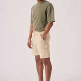 REGULAR CARGO SHORTS - BEIGE - JMOJO - Men's Cargo Denim Shorts