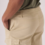 REGULAR CARGO SHORTS - BEIGE - JMOJO - Men's Cargo Denim Shorts
