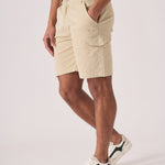 REGULAR CARGO SHORTS - BEIGE - JMOJO - Men's Cargo Denim Shorts