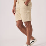 REGULAR CARGO SHORTS - BEIGE - JMOJO - Men's Cargo Denim Shorts