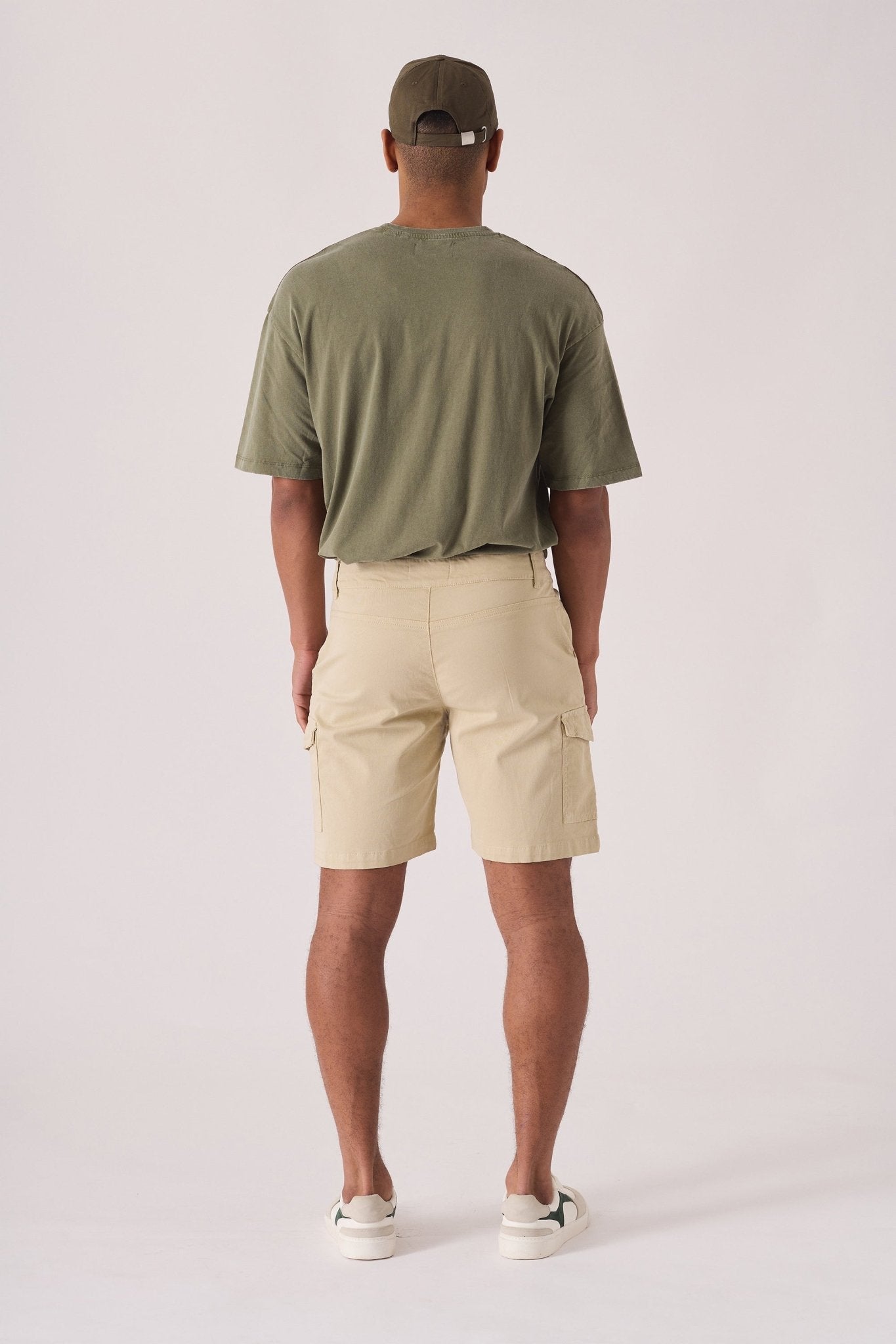REGULAR CARGO SHORTS - BEIGE - JMOJO - Men's Cargo Denim Shorts