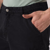 REGULAR CARGO SHORTS - BLACK WASH - JMOJO - Men's Cargo Denim Shorts