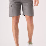 REGULAR CARGO SHORTS - GREY - JMOJO - Men's Cargo Denim Shorts