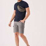 REGULAR CARGO SHORTS - GREY - JMOJO - Men's Cargo Denim Shorts