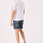 REGULAR CARGO SHORTS - MID BLUE WASH - JMOJO - Men's Cargo Denim Shorts
