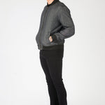 REGULAR FIT BOMBER JACKET - GREY - JMOJO - Men's Bomber Jackets