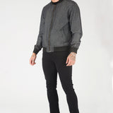 REGULAR FIT BOMBER JACKET - GREY - JMOJO - Men's Bomber Jackets