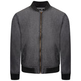 REGULAR FIT BOMBER JACKET - GREY - JMOJO - Men's Bomber Jackets