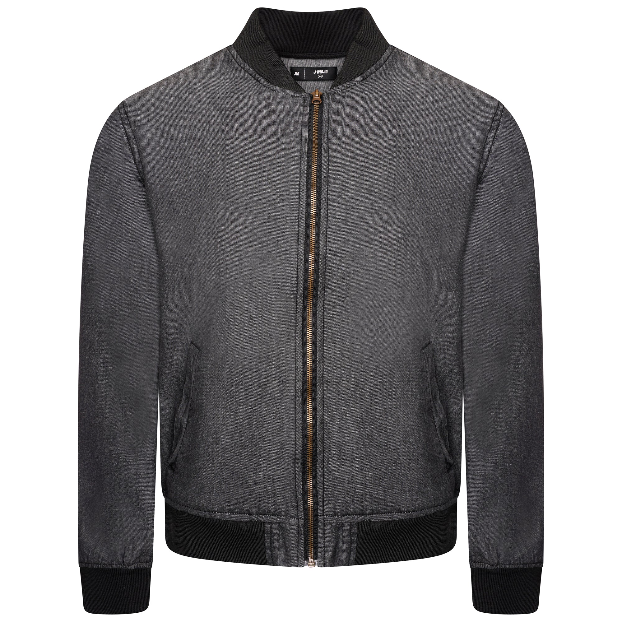 REGULAR FIT BOMBER JACKET - GREY - JMOJO - Men's Bomber Jackets